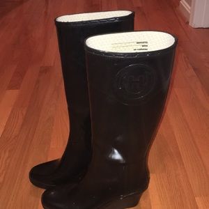 Hunter Rain Boots - tall - black- size 9-authentic